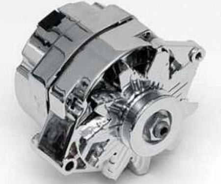 Full Size Chevy Alternator, Chrome, 70 Amp 1-Wire, 1958-1972