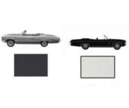 Full Size Chevy Convertible Top With Pads & Tinted Glass Window, Impala, White Top, 1965-1970