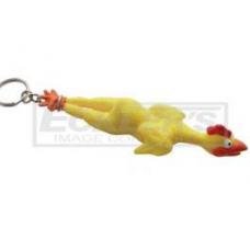 Rubber Chicken Key Chain, With Chrome Plated Chain