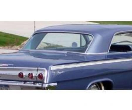 Full Size Chevy Rear Glass, Clear, 2-Door Hardtop, Impala, 1962-1964