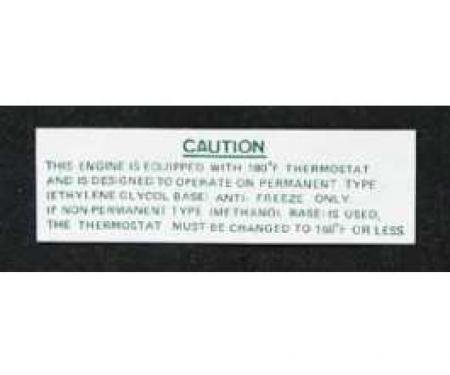 Full Size Chevy Cooling System Caution Decal, 1967-1969