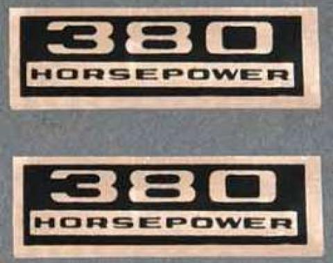 Full Size Chevy Valve Cover Decals, 409ci/380hp, 1962