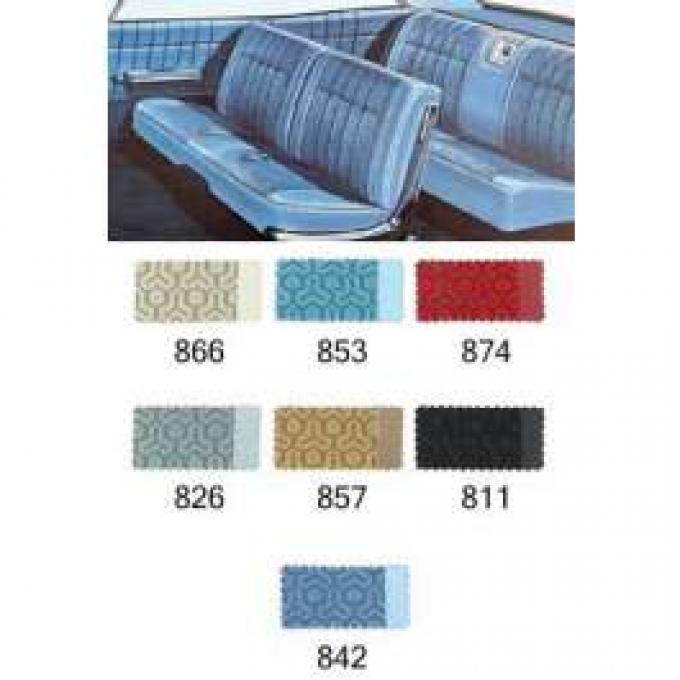 Full Size Chevy Seat Cover Set, Cloth, 2-Door Hardtop, Impala, 1965