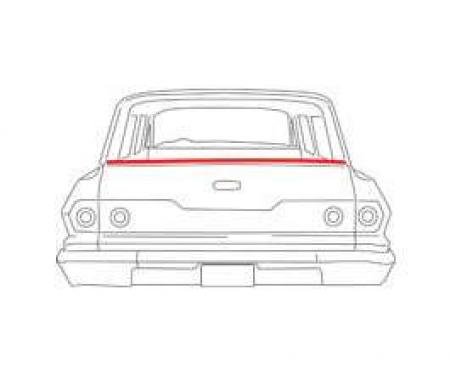 Full Size Chevy Tailgate Outer Weatherstrip, Wagon, Impala, 1963-1964