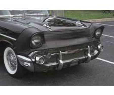 Full Size Chevy Auto Bra, With Fender Ornaments, Black, 1961