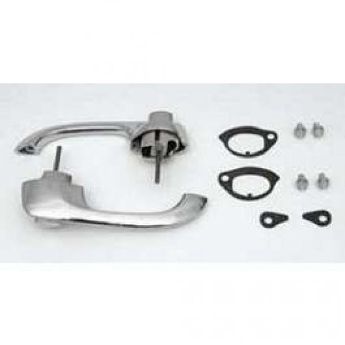 Full Size Chevy Outside Door Handles, Front, 4-Door, 1960