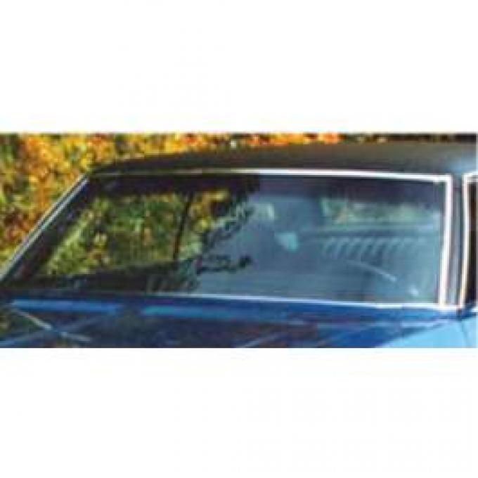 Full Size Chevy Windshield, Tinted & Shaded, With Antenna, Convertible, Impala, 1971-1975