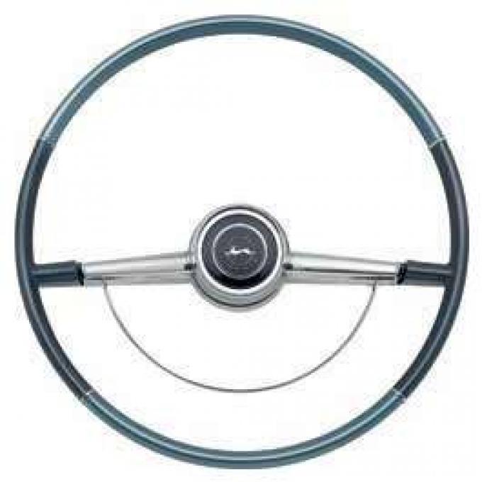 Full Size Chevy Steering Wheel, Two-Tone Blue, Impala, 1964