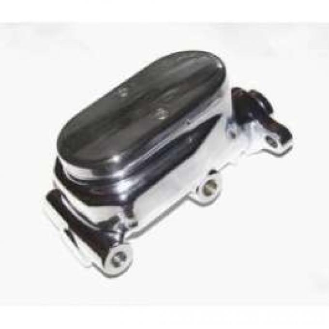 Full Size Chevy Dual Master Cylinder, Chrome, Power Brake, 1958-1972