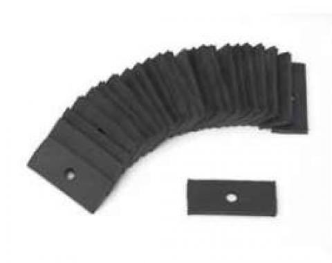 Full Size Chevy Convertible Top Rear Tack Rail Pad Set, 1958-1964