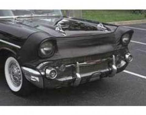 Full Size Chevy Auto Bra, With Fender Ornaments, Black, 1962