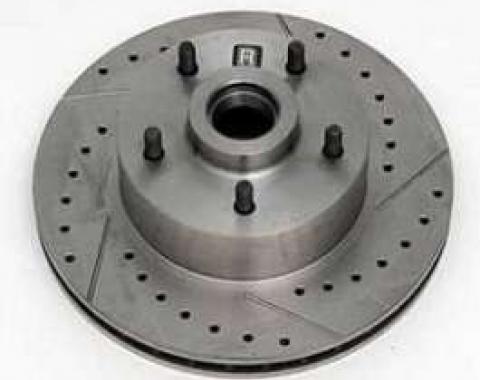 Full Size Chevy Front Disc Brake Rotor, Drilled, Slotted & Vented, Right, 1958-1967