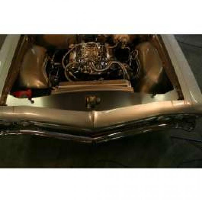 Full Size Chevy Radiator Core Support Filler Panels, Clear Anodized (Silver Satin), Impala, 1966