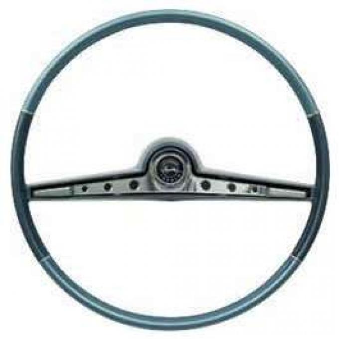 Full Size Chevy Steering Wheel, Two-Tone Blue, Impala, 1962