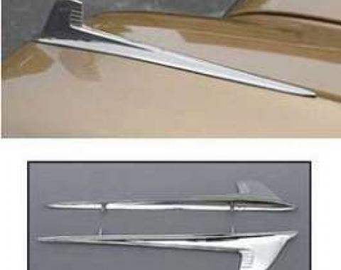 Full Size Chevy Fender Ornaments, Front, 1958