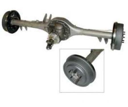 Full Size Chevy Rear End, 9, Complete, With 11 Drum Brakes & Stainless Steel Brake Lines, 1959-1964