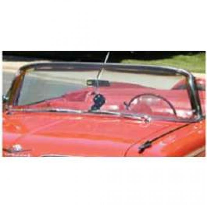 Full Size Chevy Windshield, Clear, 2-Door Hardtop & Convertible, Impala, 1961-1962