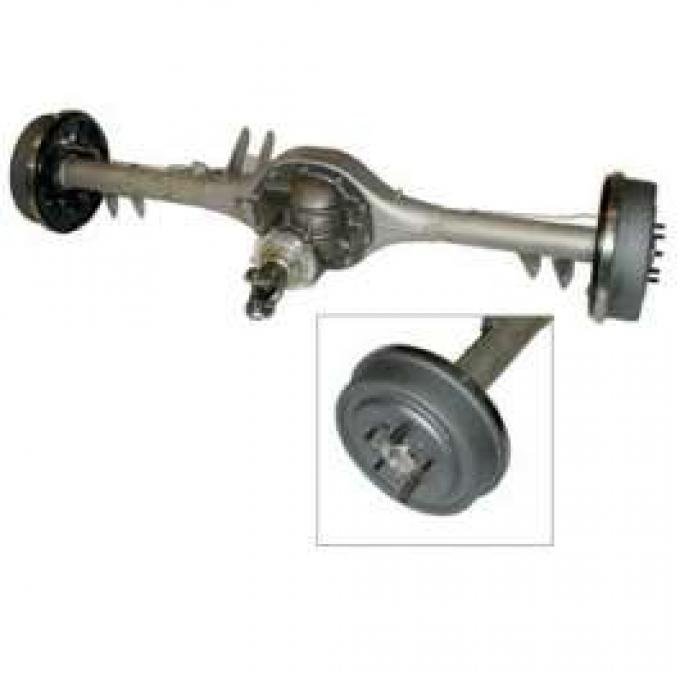 Full Size Chevy Rear End, 9, Complete, With 11 Drum Brakes & Stainless Steel Brake Lines, 1959-1964