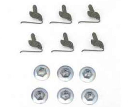 Full Size Chevy T-Bolt Clip & Nut Kit, 1958-1972