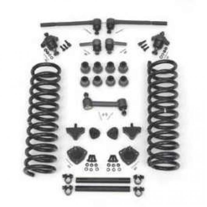 Full Size Chevy Front End Suspension Rebuild Kit, With Heavy-Duty Coil Springs & Polyurethane Bushings, 1958-1960