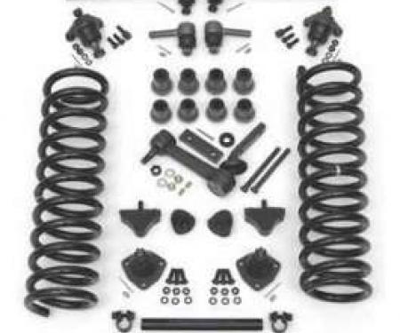 Full Size Chevy Front End Suspension Rebuild Kit, With Standard Coil Springs & Poly Bushings, 1961-1964