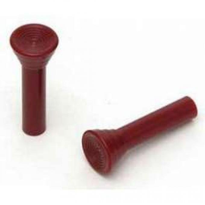 Full Size Chevy Interior Door Lock Knobs, Dark Red, 1963-1966