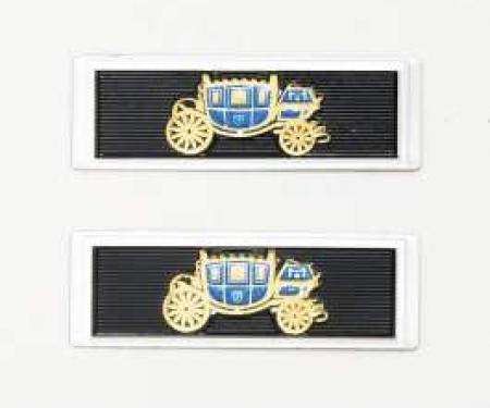 Full Size Chevy Seat Belt Buckle Decals, Standard Interior, 1965-1966