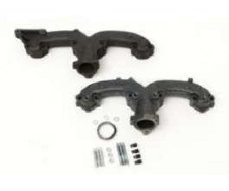 Full Size Chevy Exhaust Manifolds, Rams Horn, With Generator Bracket, Small Block, 2, 1958-1972