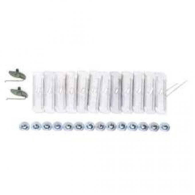 Full Size Chevy Fender Molding Clips, 2-Door, Impala, 1959