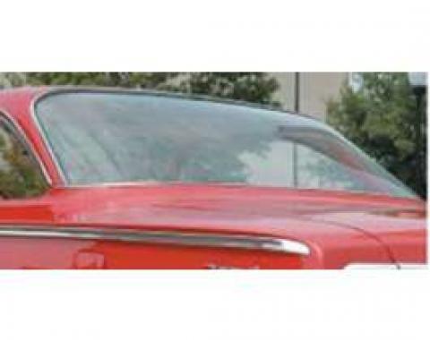 Full Size Chevy Rear Glass, Tinted, 2-Door Hardtop, Impala, 1958