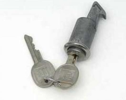 Full Size Chevy Glove Box Lock, With Late Style Keys, 1965-1966