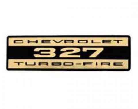 Full Size Chevy Valve Cover Decal, 327ci Turbo-Fire, 1962-1972