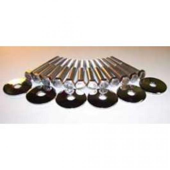 Full Size Chevy Body Mounting Bolt & Washer Set, Stainless Steel, Hardtop & Sedan, 1965-1966