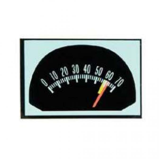 Full Size Chevy Tachometer Face Decal, 7000 RPM & 6200 Red Line, 1963-1964