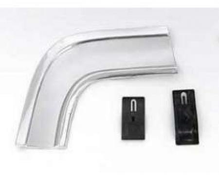 Full Size Chevy Quarter Trunk Extension Molding, Left, Non-SS, Impala, 1964