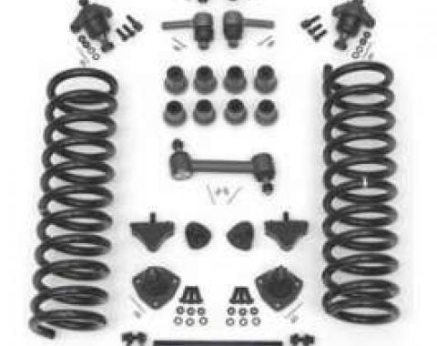 Full Size Chevy Front End Suspension Rebuild Kit, With Standard Coil Springs & Polyurethane Bushings, 1958-1960