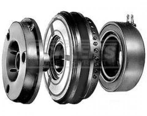 Full Size Chevy Remanufactured Air Conditioning Compressor Clutch, With A6 Compressor And With 5 Diameter Pulley, Inline 6 And V8, AC Delco, 1965-1981