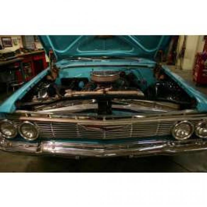 Full Size Chevy Core Support Filler Panels, Polished, 1961