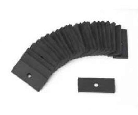 Full Size Chevy Convertible Top Rear Tack Rail Pad Set, 1958-1964