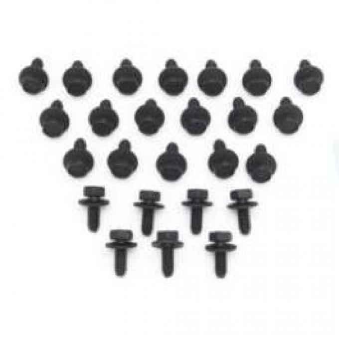 Full Size Chevy Body & Fender Bolts, Black, 1958-1972