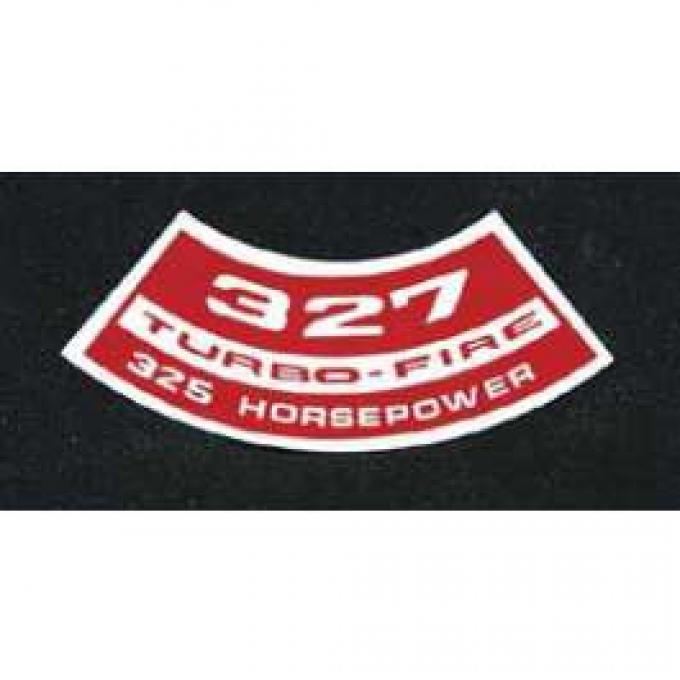 Full Size Chevy Air Cleaner Decal, 327ci/325hp Turbo-Fire, 1967-1968
