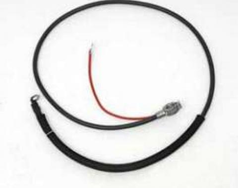Full Size Chevy Spring Ring Battery Cable, Negative, For Cars Without Air Conditioning, 6-Cylinder, 1968