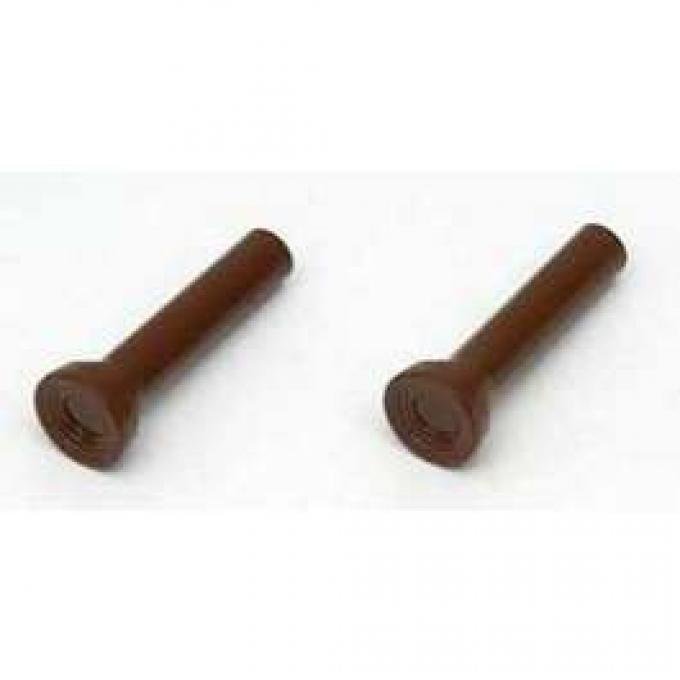 Full Size Chevy Interior Door Lock Knobs, Brown, 1961-1972