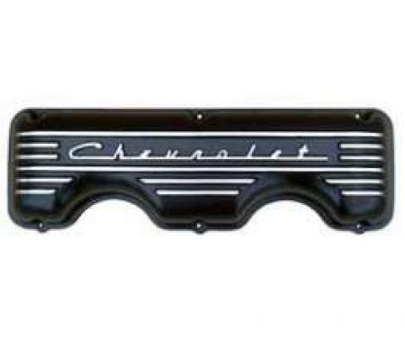 Full Size Chevy Valve Covers, 348ci & 409ci, Black Powder Coated, 1958-1965