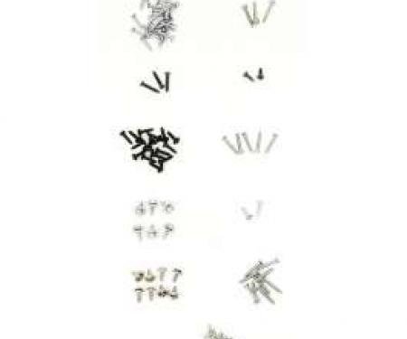 Full Size Chevy Interior Trim Screw Set, 2-Door Hardtop, Impala, 1972