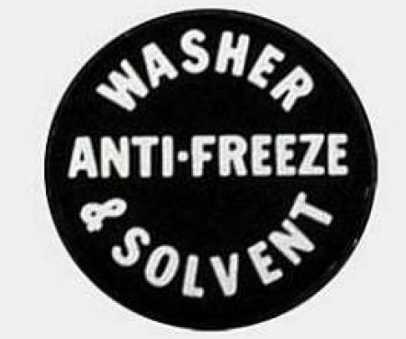 Full Size Chevy Washer Filler Bottle Cap Decal, 1961-1969