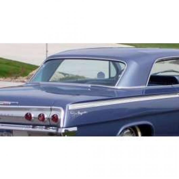 Full Size Chevy Rear Glass, Clear, 2-Door Hardtop, Impala, 1962-1964