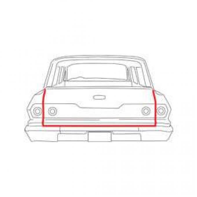 Full Size Chevy Weatherstrip, Wagon, On Body, Molded Ends, 1961-1964