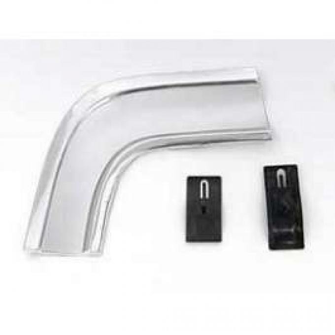 Full Size Chevy Quarter Trunk Extension Molding, Left, Non-SS, Impala, 1964