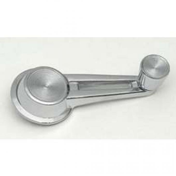 Full Size Chevy Door Window Handle, With Chrome Knob, 1965-1966